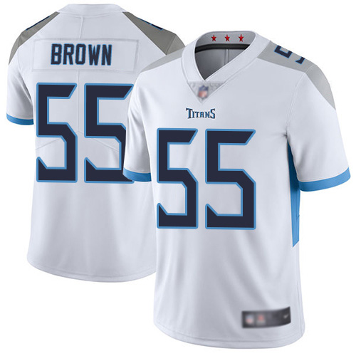 Tennessee Titans Limited White Men Jayon Brown Road Jersey NFL Football 55 Vapor Untouchable